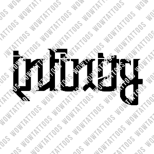 Infinity / Beyond Ambigram Tattoo Instant Download (Design + Stencil) STYLE: BIONIC