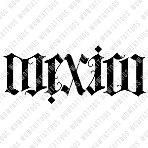 Mexico Ambigram Tattoo Instant Download (Design + Stencil) STYLE: B - Wow Tattoos