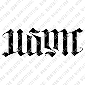 USMC Ambigram Tattoo Instant Download (Design + Stencil) STYLE: K - Wow Tattoos