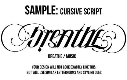 $150 CUSTOM AMBIGRAM (W/ SHIPPED ORIGINAL ARTWORK) BY MARK "MR. UPSIDEDOWN" PALMER