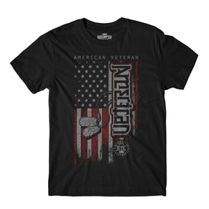 American / Veteran Ambigram T-Shirt by Mr. Upsidedown