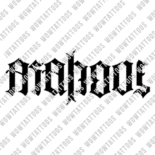 Load image into Gallery viewer, As Above / So Below Ambigram Tattoo Instant Download (Design + Stencil) STYLE: L