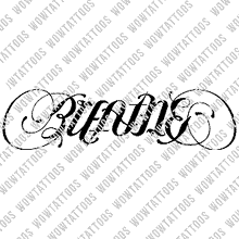 Load image into Gallery viewer, Breathe Ambigram Tattoo Instant Download (Design + Stencil) STYLE: D