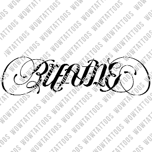 Breathe Ambigram Tattoo Instant Download (Design + Stencil) STYLE: D