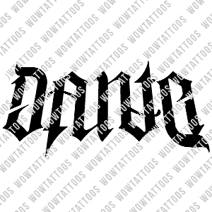 Dante Ambigram Tattoo Instant Download (Design + Stencil) STYLE: L