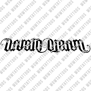 Dare To Dream Ambigram Tattoo Instant Download (Design + Stencil) STYLE: Custom