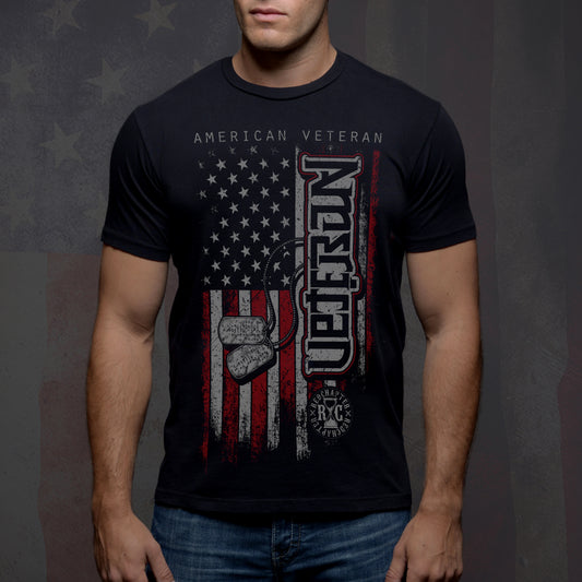 American / Veteran Ambigram T-Shirt by Mr. Upsidedown