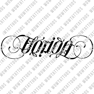 Florida Ambigram Tattoo Instant Download (Design + Stencil) STYLE: D