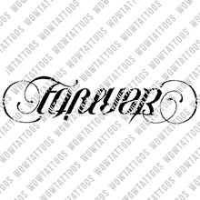 Load image into Gallery viewer, Forever / Eternity Ambigram Tattoo Instant Download (Design + Stencil) STYLE: D
