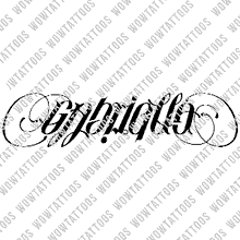 Load image into Gallery viewer, Gabriella Ambigram Tattoo Instant Download (Design + Stencil) STYLE: D