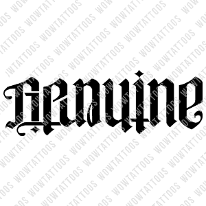 Genuine / Authentic Ambigram Tattoo Instant Download (Design + Stencil) STYLE: CUSTOM