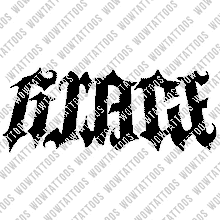 Load image into Gallery viewer, Grace / Mercy Ambigram Tattoo Instant Download (Design + Stencil) STYLE: Custom
