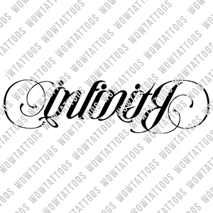 Infinity / Beyond Ambigram Tattoo Instant Download (Design + Stencil) STYLE: D