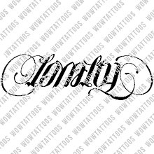 Load image into Gallery viewer, Loyalty / Forever Ambigram Tattoo Instant Download (Design + Stencil) STYLE: D
