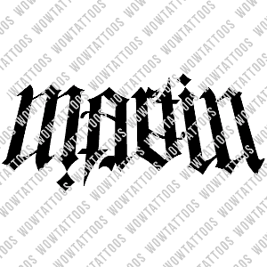 Martin Ambigram Tattoo Instant Download (Design + Stencil) STYLE: L
