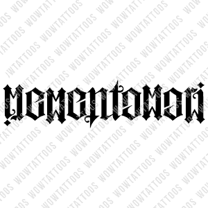 Memento Mori (LATIN: "Remember that you have to die") Ambigram Tattoo Instant Download (Design + Stencil)