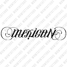 Load image into Gallery viewer, Mexican / American Ambigram Tattoo Instant Download (Design + Stencil) STYLE: D