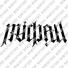 Load image into Gallery viewer, Michael Ambigram Tattoo Instant Download (Design + Stencil) STYLE: L