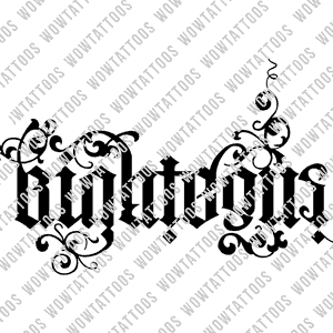 Righteous / Inspiring Ambigram Tattoo Instant Download (Design + Stencil) STYLE: Custom