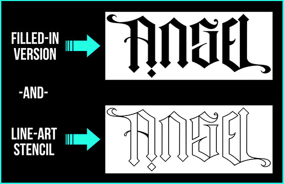 Gangsta Typeface | Tattoo Fonts, Serif, Script and Handwritten, Symbols,  Sans-Serif, Decorative ft. tattoo & letters - Envato Elements