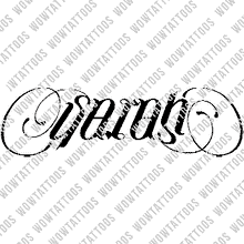 Load image into Gallery viewer, Sarah Ambigram Tattoo Instant Download (Design + Stencil) STYLE: D