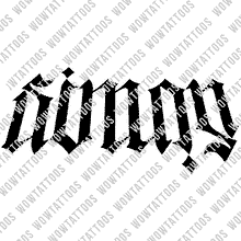 Load image into Gallery viewer, Simon Ambigram Tattoo Instant Download (Design + Stencil) STYLE: L