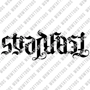 Steadfast / Fearless Ambigram Tattoo Instant Download (Design + Stencil) STYLE: R