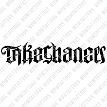 Load image into Gallery viewer, Take Chances / Never Settle Ambigram Tattoo Instant Download (Design + Stencil) STYLE: CASTLE