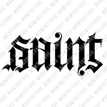Load image into Gallery viewer, Saint / Sinner Ambigram Tattoo Instant Download (Design + Stencil) STYLE: R - Wow Tattoos