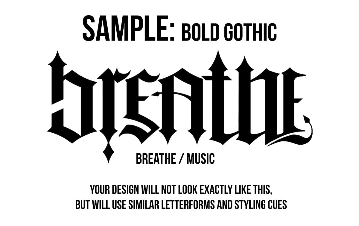 $350 CUSTOM AMBIGRAM BY MARK "MR. UPSIDEDOWN" PALMER