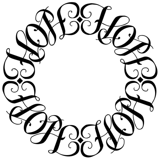 Hope Circle Ambigram Tattoo Instant Download (Design + Stencil) - Wow Tattoos