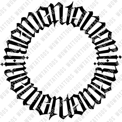 MementoMori Circle Ambigram Tattoo Instant Download (Design + Stencil) - Wow Tattoos