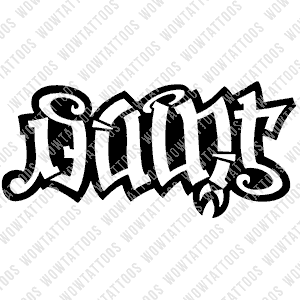 Saint / Sinner Ambigram Tattoo Instant Download (Design + Stencil) STYLE: GRAFFITI