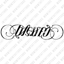 Load image into Gallery viewer, Blessed / Cursed Ambigram Tattoo Instant Download (Design + Stencil) STYLE: D - Wow Tattoos