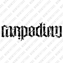 Load image into Gallery viewer, Carpe Diem Ambigram Tattoo Instant Download (Design + Stencil) STYLE: L - Wow Tattoos