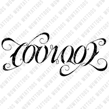 Load image into Gallery viewer, Courage Ambigram Tattoo Instant Download (Design + Stencil) STYLE: D - Wow Tattoos