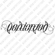 Load image into Gallery viewer, Dedicated Ambigram Tattoo Instant Download (Design + Stencil) STYLE: D - Wow Tattoos