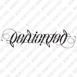Dedicated Ambigram Tattoo Instant Download (Design + Stencil) STYLE: D - Wow Tattoos