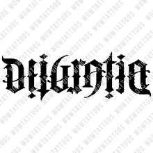 Load image into Gallery viewer, Dei Gratia Ambigram Tattoo Instant Download (Design + Stencil) STYLE: F - Wow Tattoos