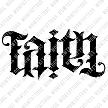 Load image into Gallery viewer, Faith Ambigram Tattoo Instant Download (Design + Stencil) STYLE: F - Wow Tattoos