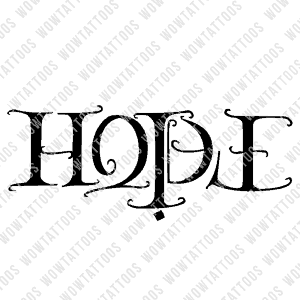 Faith / Hope Ambigram Tattoo Instant Download (Design + Stencil) STYLE: Z - Wow Tattoos