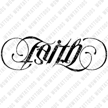 Load image into Gallery viewer, Faith / Trust Ambigram Tattoo Instant Download (Design + Stencil) STYLE: D - Wow Tattoos