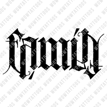 Load image into Gallery viewer, Family Ambigram Tattoo Instant Download (Design + Stencil) STYLE: M - Wow Tattoos