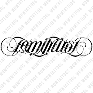 Family First Ambigram Tattoo Instant Download (Design + Stencil) STYLE: D - Wow Tattoos