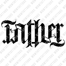 Load image into Gallery viewer, Father Ambigram Tattoo Instant Download (Design + Stencil) STYLE: M - Wow Tattoos
