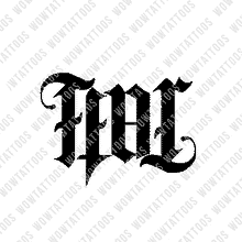 Load image into Gallery viewer, Fear / Fate Ambigram Tattoo Instant Download (Design + Stencil) STYLE: J - Wow Tattoos