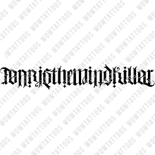 Load image into Gallery viewer, Fear Is The Mind Killer Ambigram Tattoo Instant Download (Design + Stencil) STYLE: L - Wow Tattoos