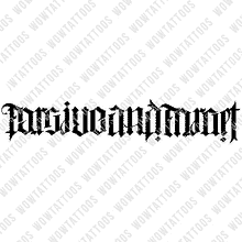 Load image into Gallery viewer, Forgive and Forget / Live With No Regret Ambigram Tattoo Instant Download (Design + Stencil) STYLE: L - Wow Tattoos