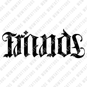 Friends / Forever Ambigram Tattoo Instant Download (Design + Stencil) STYLE: L - Wow Tattoos