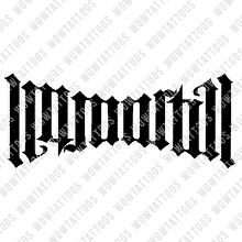 Load image into Gallery viewer, Immortal Ambigram Tattoo Instant Download (Design + Stencil) STYLE: J - Wow Tattoos
